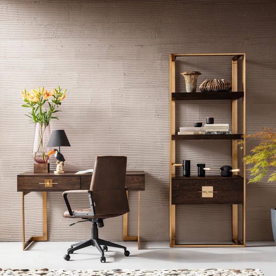 Fashion Bureaustoel Labora Bruin Kasten|Stoelen