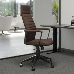 Sale Bureaustoel Labora Hoog Bruin Kasten|Stoelen