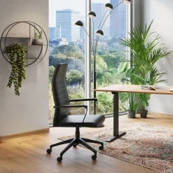 Fashion Bureaustoel Labora Hoog Zwart Kasten|Stoelen