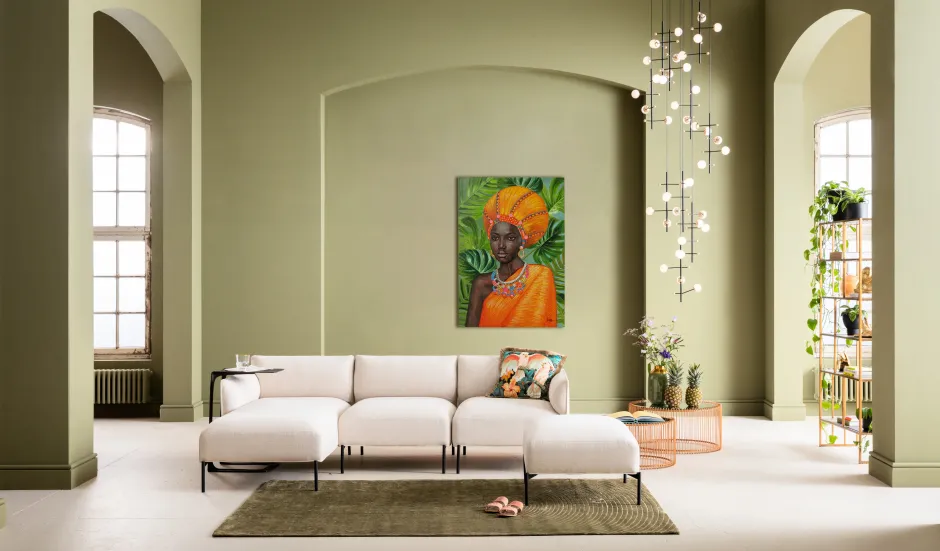 Best Sale Canvas African Beauty 70x100cm Wanddecoratie|Kasten