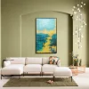 Outlet Canvas Jardin Blue 125x215cm Wanddecoratie|Kasten