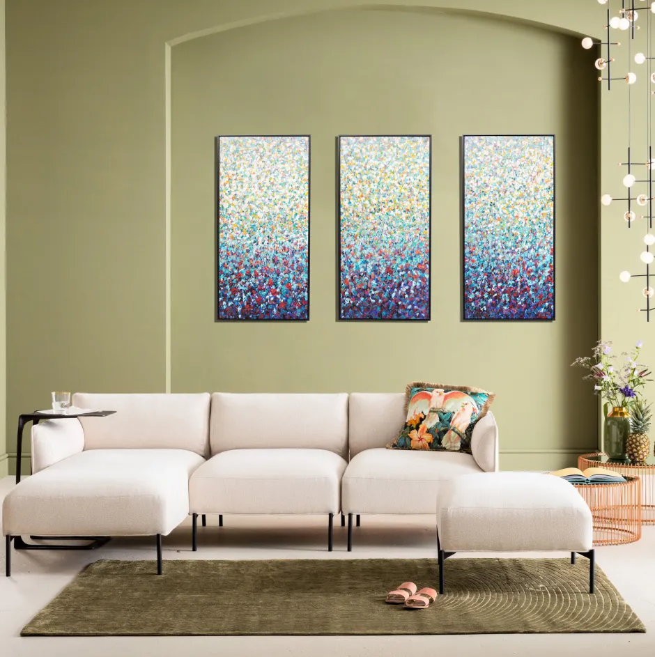 Outlet Canvas Konfetti (3/Set) 240x160cm Wanddecoratie|Kasten