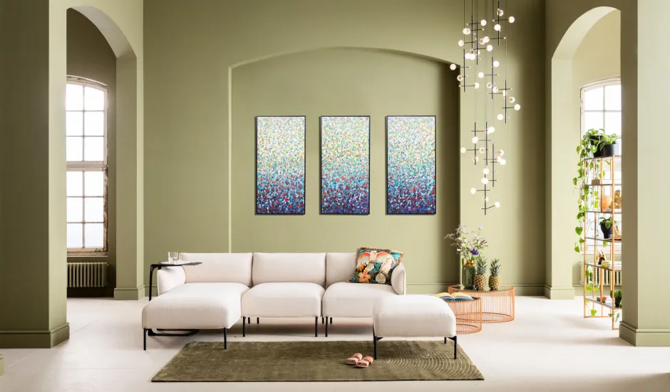 Outlet Canvas Konfetti (3/Set) 240x160cm Wanddecoratie|Kasten