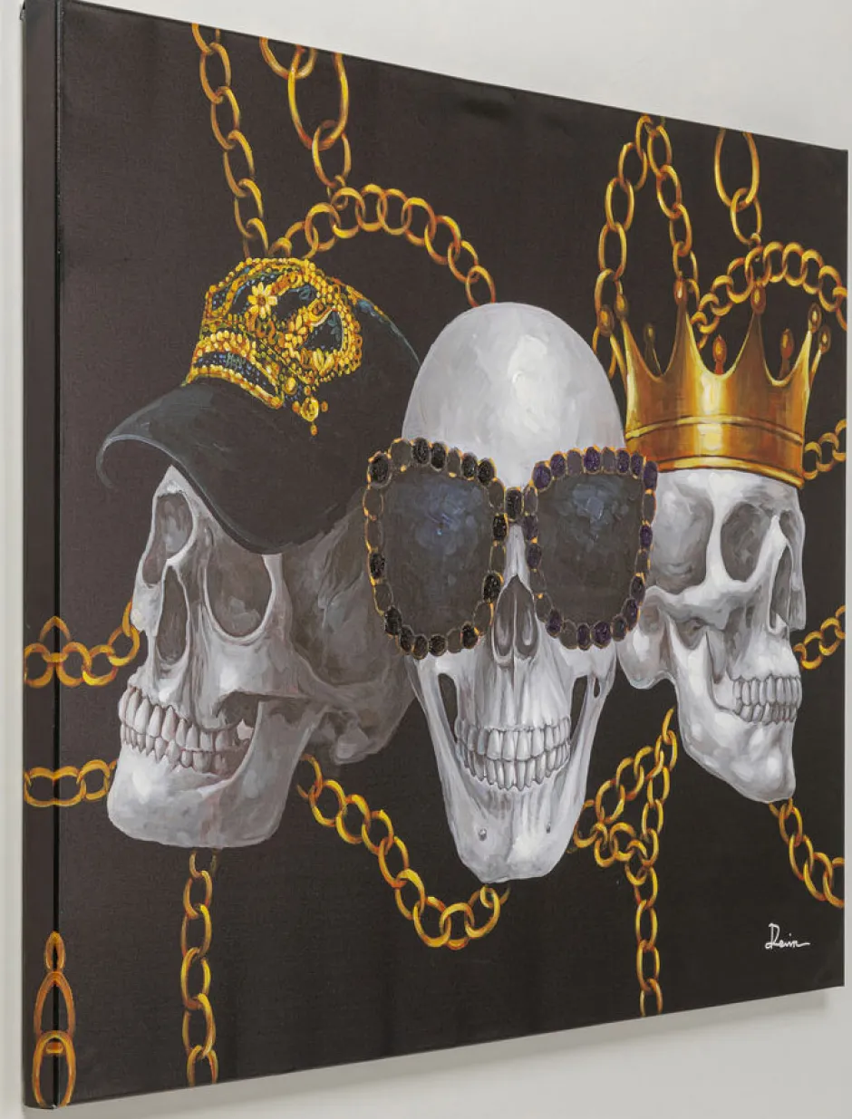 Online Canvas Skull Gang 90x120cm Wanddecoratie|Kasten