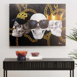 Online Canvas Skull Gang 90x120cm Wanddecoratie|Kasten