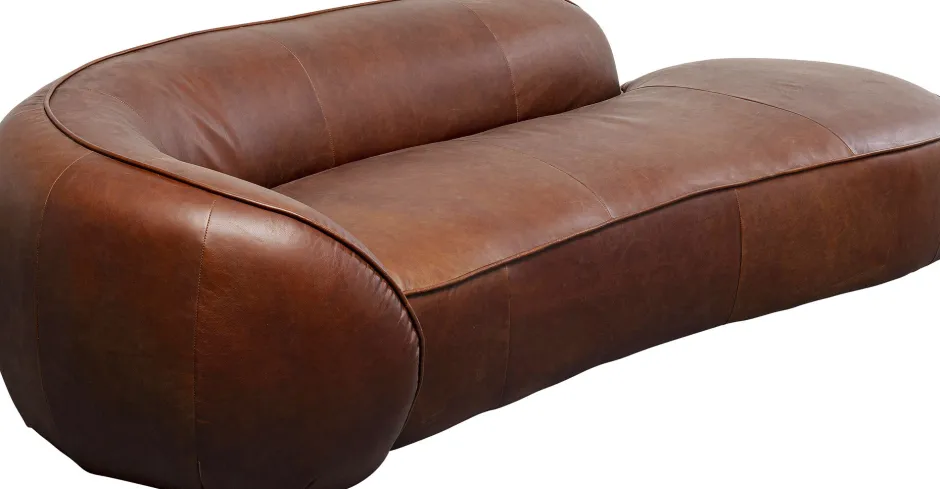 Store Chaise Longue Wonder Leather Brown 252cm Kasten|Tuinmeubelen
