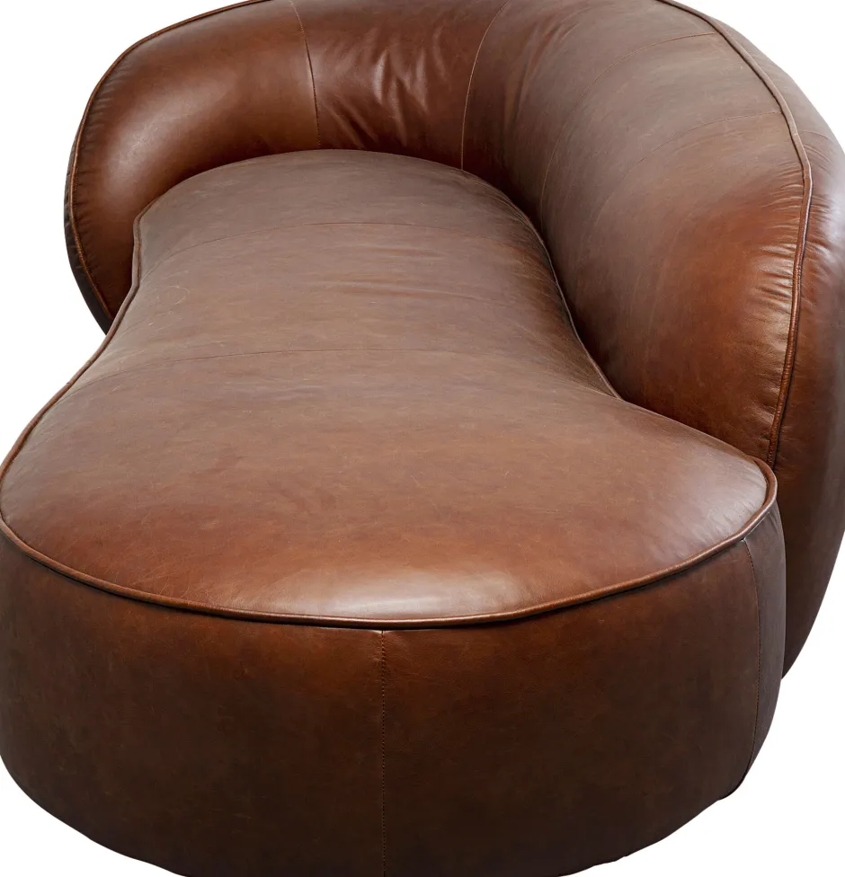 Store Chaise Longue Wonder Leather Brown 252cm Kasten|Tuinmeubelen