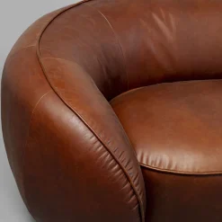 Store Chaise Longue Wonder Leather Brown 252cm Kasten|Tuinmeubelen