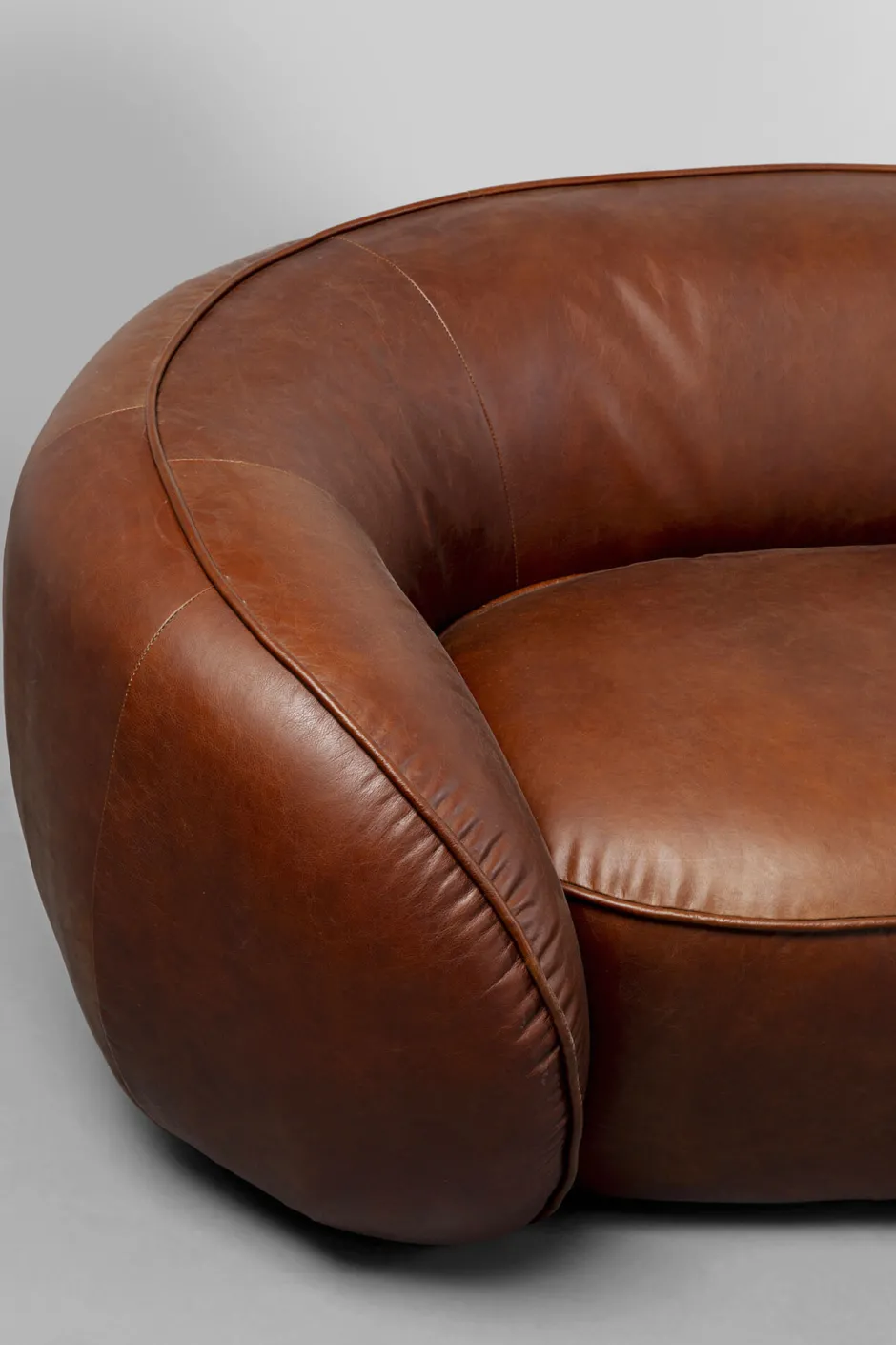 Store Chaise Longue Wonder Leather Brown 252cm Kasten|Tuinmeubelen