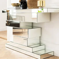 Clearance Console Brick Mirror Kasten|Lage Kasten & Dressoirs