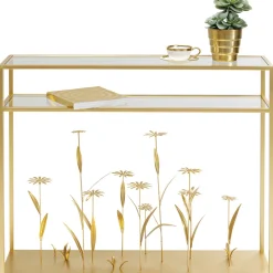 Hot Console Flower Meadow Goud 100cm Kasten|Lage Kasten & Dressoirs