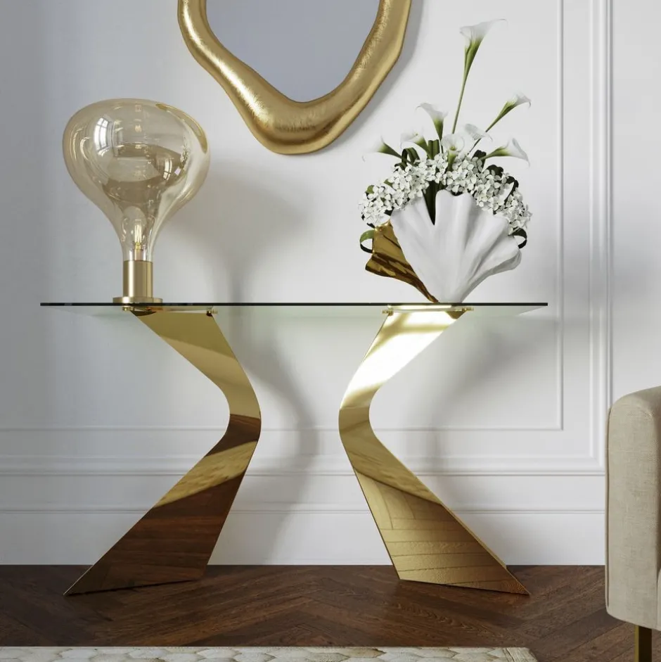 Hot Console Gloria Goud Kasten|Lage Kasten & Dressoirs