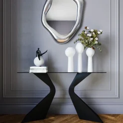 Discount Console Gloria Zwart 140x81cm Kasten|Lage Kasten & Dressoirs