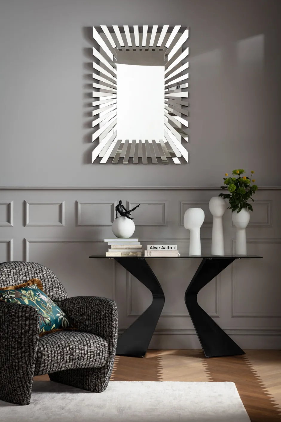 Discount Console Gloria Zwart 140x81cm Kasten|Lage Kasten & Dressoirs