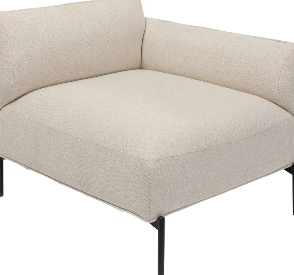 Store Corner Small Right Element Chiara Cream 76cm Kasten|Banken