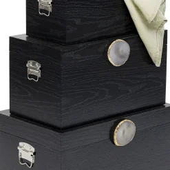 Best Sale Deco Box Nifty Black (3/Set) Kasten|Tuinmeubelen
