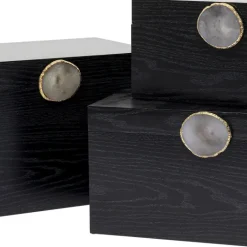 Best Sale Deco Box Nifty Black (3/Set) Kasten|Tuinmeubelen
