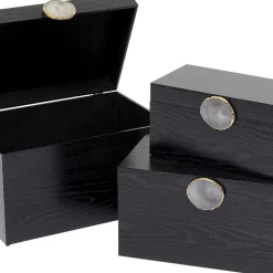 Best Sale Deco Box Nifty Black (3/Set) Kasten|Tuinmeubelen