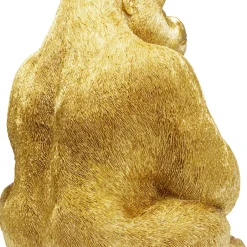 Clearance Decofiguur Aap Gorilla Side XL Goud Opbergers|Woondecoratie