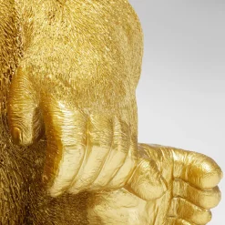 Clearance Decofiguur Aap Gorilla Side XL Goud Opbergers|Woondecoratie