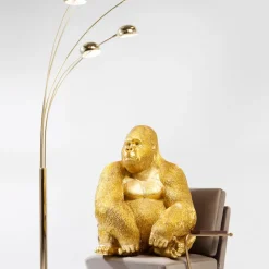 Clearance Decofiguur Aap Gorilla Side XL Goud Opbergers|Woondecoratie