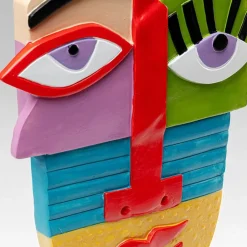 Outlet Decofiguur Abstract Face Multicolour 52cm Opbergers|Woondecoratie