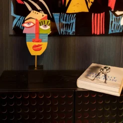 Outlet Decofiguur Abstract Face Multicolour 52cm Opbergers|Woondecoratie