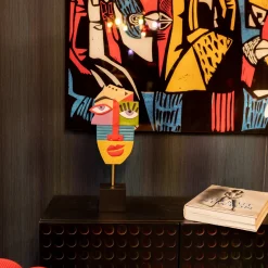 Outlet Decofiguur Abstract Face Multicolour 52cm Opbergers|Woondecoratie