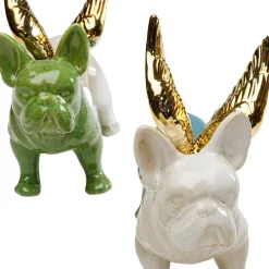 Clearance Decofiguur Angel Wings Dog Assorted Opbergers|Woondecoratie