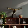 Store Decofiguur Atleet Brons Opbergers|Woondecoratie
