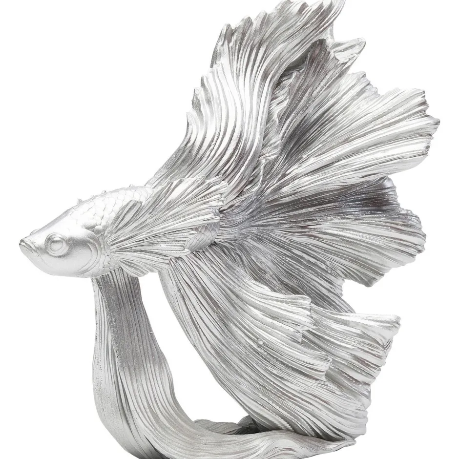 Online Decofiguur Betta Fish Zilver Klein Opbergers|Woondecoratie