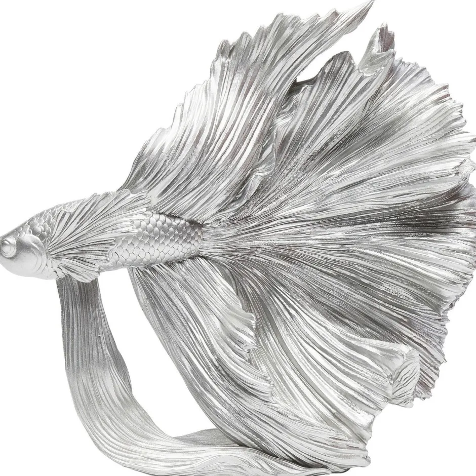 Online Decofiguur Betta Fish Zilver Klein Opbergers|Woondecoratie
