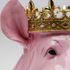 Discount Decofiguur Crowned Pig 28cm Opbergers|Woondecoratie