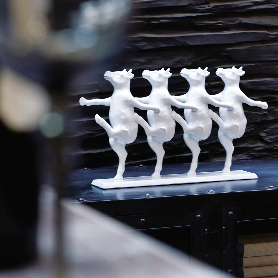 Store Decofiguur Dancing Cows Opbergers|Woondecoratie