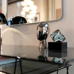 Store Decofiguur Dice Silver 10x10cm Opbergers|Woondecoratie