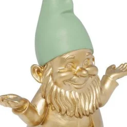Online Decofiguur Dwerg Meditatie Goud Groen 19cm Opbergers|Woondecoratie