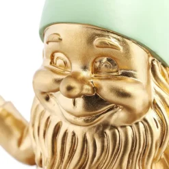 Online Decofiguur Dwerg Meditatie Goud Groen 19cm Opbergers|Woondecoratie