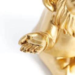 Online Decofiguur Dwerg Meditatie Goud Groen 19cm Opbergers|Woondecoratie