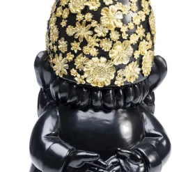 Discount Decofiguur Dwerg Staand Zwart Goud 30cm Opbergers|Woondecoratie