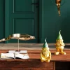 Discount Decofiguur Dwerg Zittend Goud Groen 19cm Opbergers|Woondecoratie