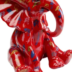 Flash Sale Decofiguur Elephant Dots Red 18cm Opbergers|Woondecoratie