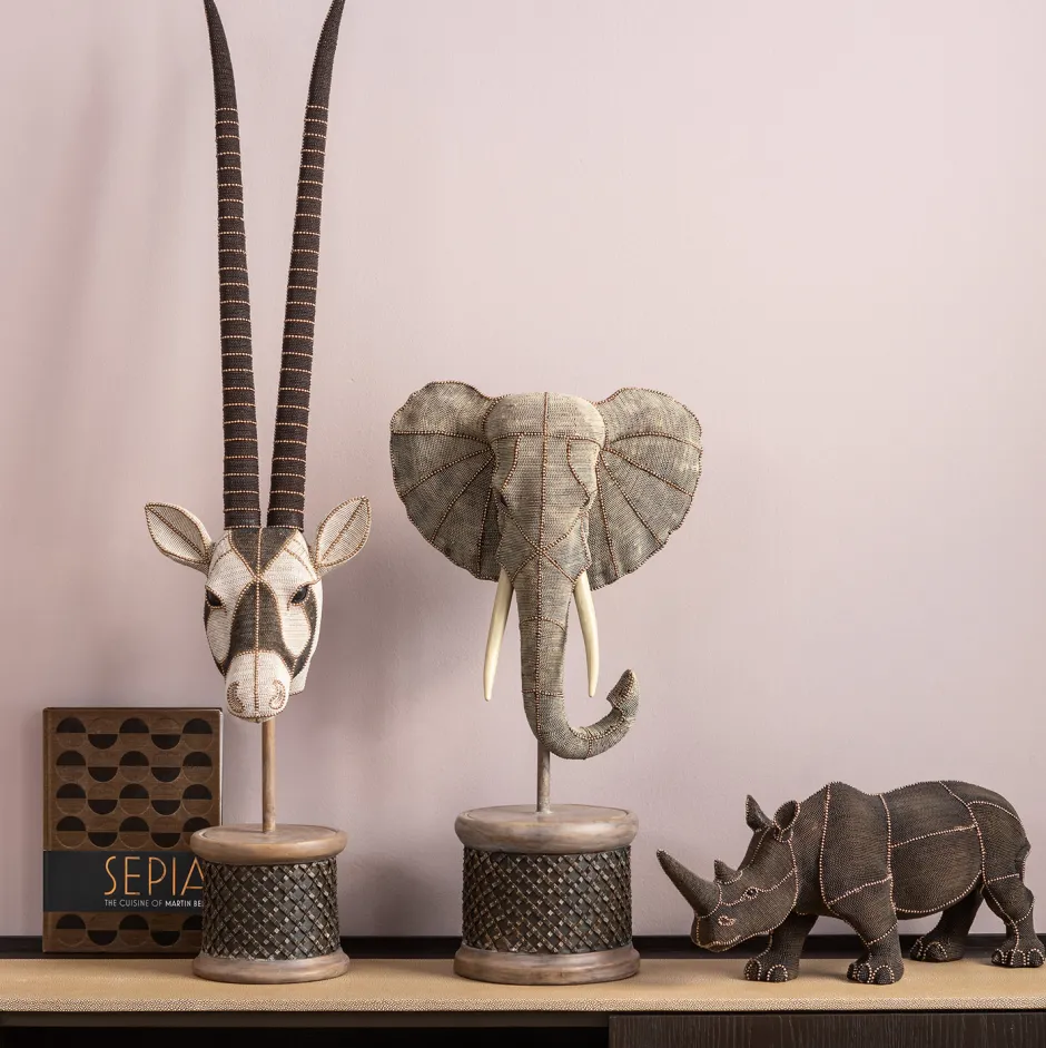 Shop Decofiguur Elephant Head Pearls 76cm Opbergers|Woondecoratie