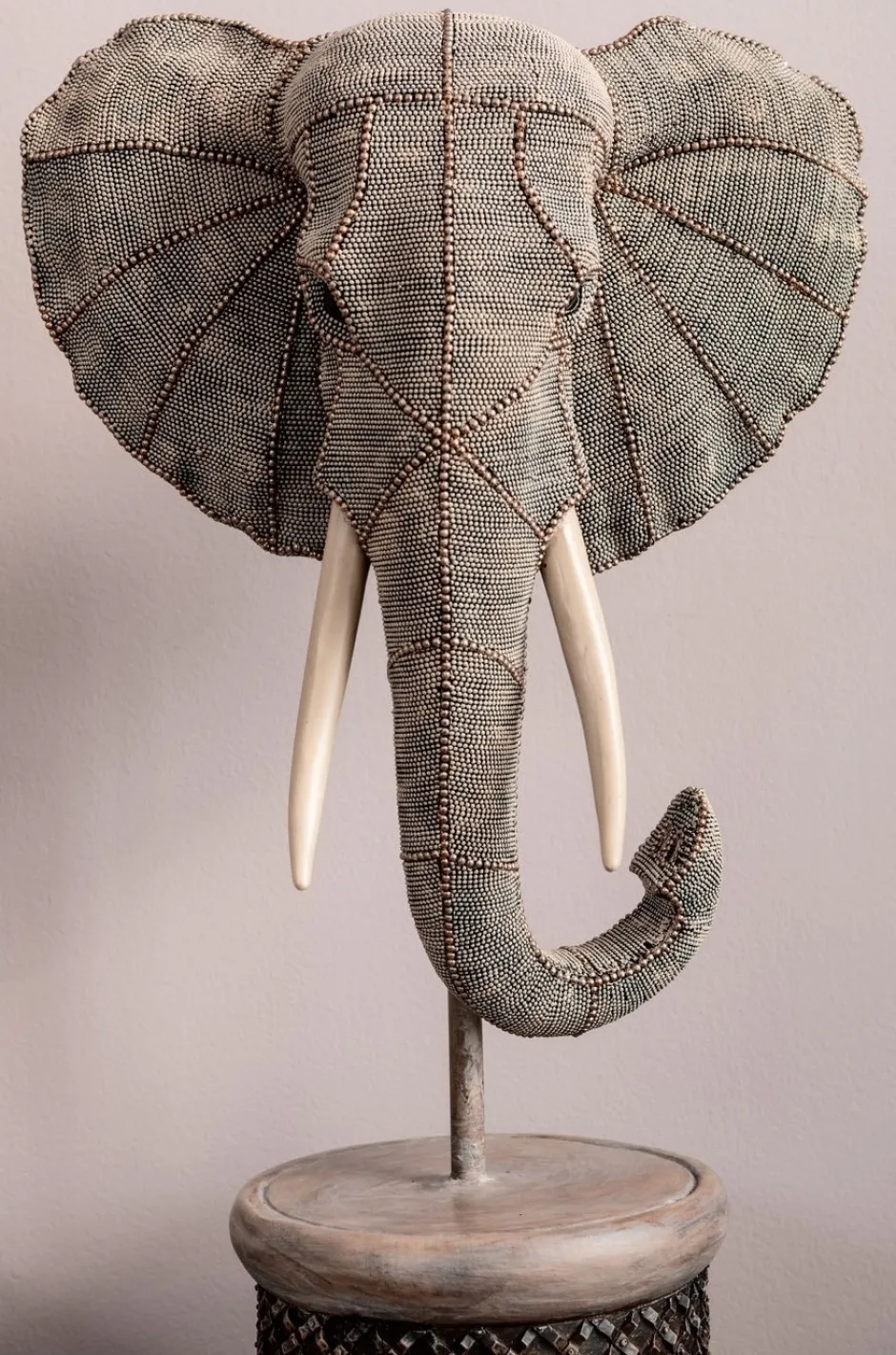 Shop Decofiguur Elephant Head Pearls 76cm Opbergers|Woondecoratie