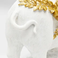 Online Decofiguur Flower Pig Wit 21cm Opbergers|Woondecoratie
