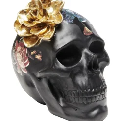 Hot Decofiguur Flower Skull 22cm Opbergers|Woondecoratie