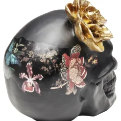 Hot Decofiguur Flower Skull 22cm Opbergers|Woondecoratie