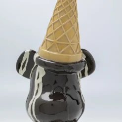 Outlet Decofiguur Gelato Bear Black 40cm Opbergers|Woondecoratie