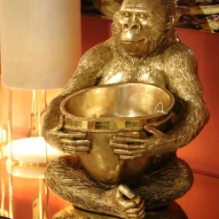 Cheap Decofiguur Gorilla Holding Bowl Goud Opbergers|Woondecoratie