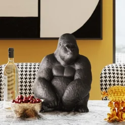 Shop Decofiguur Gorilla Side Medium Zwart Kasten|Tuinmeubelen