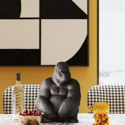 Shop Decofiguur Gorilla Side Medium Zwart Kasten|Tuinmeubelen
